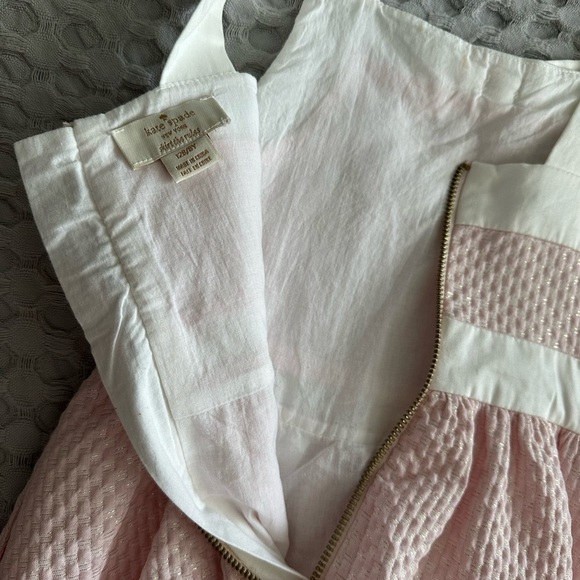 Kate Spade Pink and White Textured Kids Dress - Picture 5 of 5